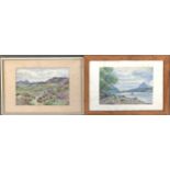 D Champion Jones (British 1856-1912), two watercolours, highland landscapes, each 24x35cm, signed