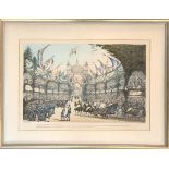 19th century colour lithograph after G B Campion, 'Her Majesty Queen Victoria passing under the