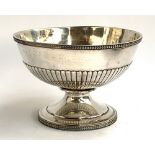 A George III silver rose bowl by John Emes, London 1803, half fluted body on a spreading foot, 21.