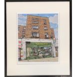 David Western, Launderette, colour print, signed and dated 2005, numbered 1/30, 40.5x34cm