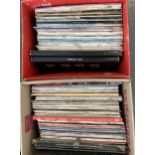 Two boxes of vinyl LPs to include mostly musicals