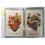 A set of Godfrey Phillips BDV Heraldic Series postcard size cigarette silks