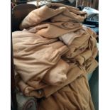 A very large lot of lined and interlined curtains