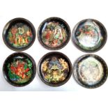 A set of 6 Tianex Russian legends plates