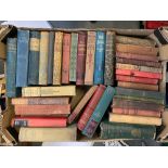 A mixed lot of old hardback fiction books to include Conrad, Emily Bronte, Somerset Maughan, Kipling