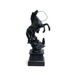 A spelter figure of a Marly horse, 59cmH