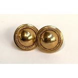 A pair of 9ct gold large stud earrings, 2.1cmD, approx. 7.8g