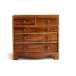 A mahogany apprentice piece / doll's chest of drawers, 15cmW