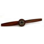A carved wooden propeller, stamped CH790 and 780X800, 69cmL
