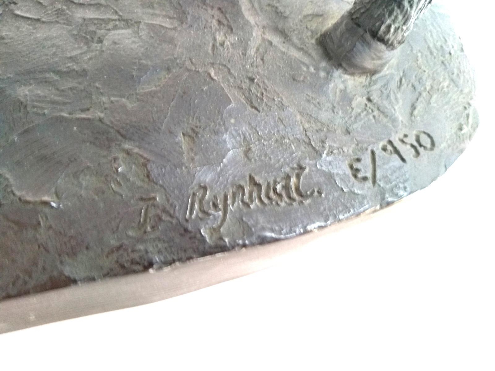 An Irish bronze resin donkey, signed J. Rynhart e/950, 21.5cmH - Bild 2 aus 2