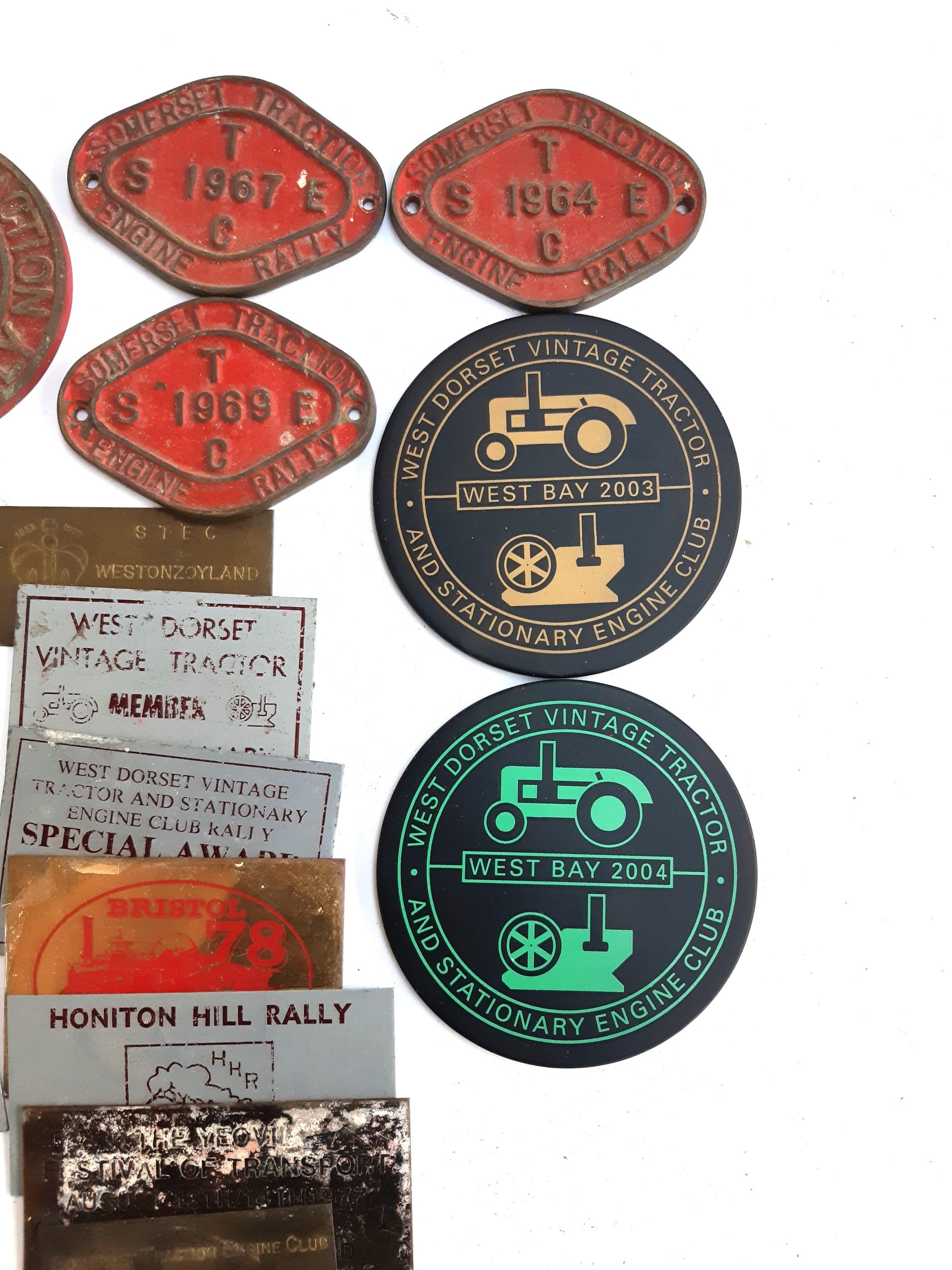 Local Interest: A quantity of Steam Rally and Traction Engine plaques from 1960s onwards to - Bild 5 aus 5