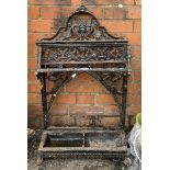 A Victorian cast iron stick stand (AF)