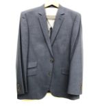 A Gurteen wool/linen mix navy blazer, size 46R, with jacket cover