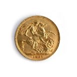 A 1911 gold sovereign