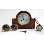 An Enfield mantel clock, two Westclox Baby ben clocks and a Blessing clock