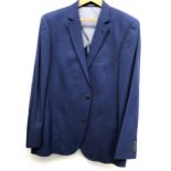 An Austin Reed navy wool blazer, size 48R, with jacket cover, together with a Gurteen jacket, size