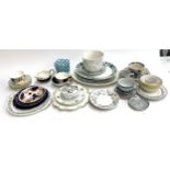 A mixed lot of ceramics to include Wedgwood 'Campion' planter, Ivory ware Hancocks saucers,