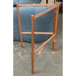 A pine two-fold clothes horse, 61cmW