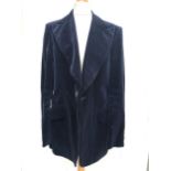 A Joshua Taylor, Cambridge navy single breasted felt dinner jacket, size 40R