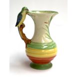 An Oakley Gibson jug, with parrot handle, c.1930s/40s, 20.5cmH