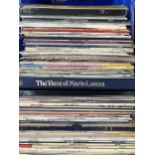 A mixed box of vinyl LPs, various genres