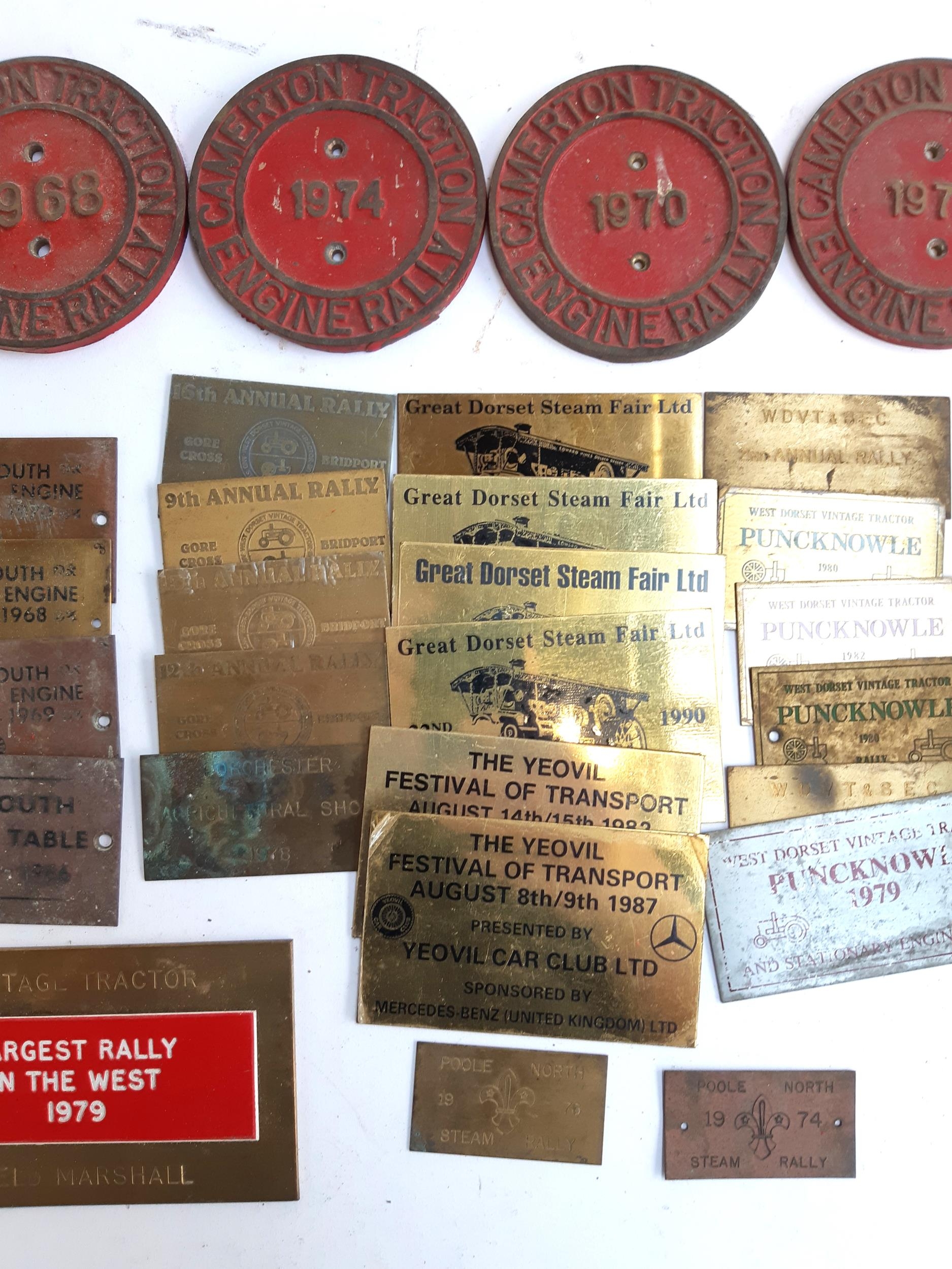 Local Interest: A quantity of Steam Rally and Traction Engine plaques from 1960s onwards to - Bild 3 aus 5