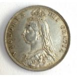 A Queen Victoria half crown 1887