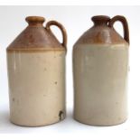 Two stoneware flagons, each approx 33.5cmH