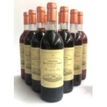 Ten bottles 1999 Chateau Bellevue La Foret Rose (each 75cl/12.5%) and one 1998