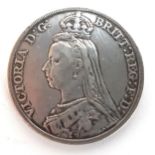 A Victorian silver crown 1889