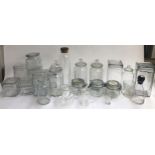 A quantity of glass to include Kilner jars, teapot, canisters etc