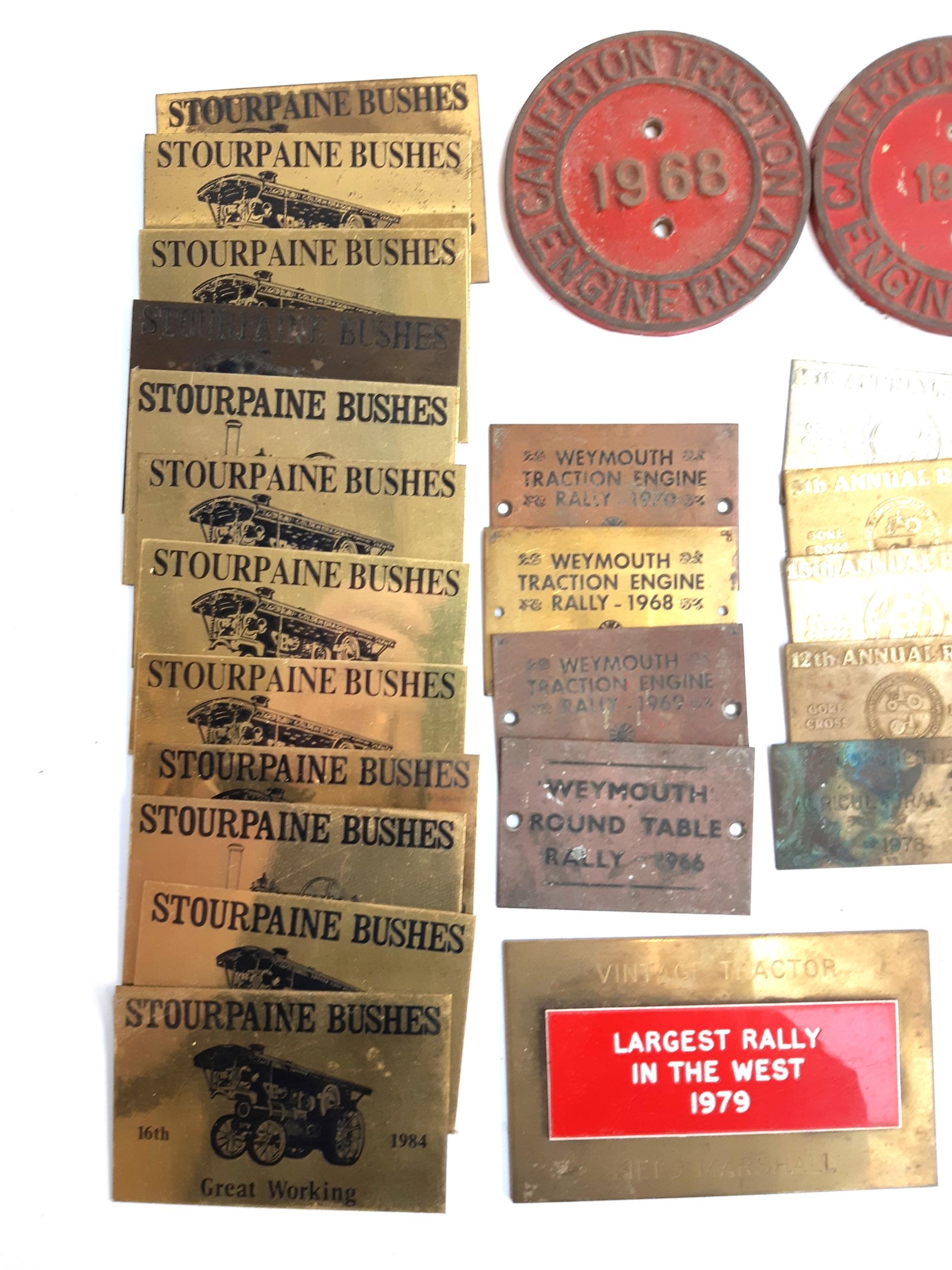 Local Interest: A quantity of Steam Rally and Traction Engine plaques from 1960s onwards to - Bild 2 aus 5