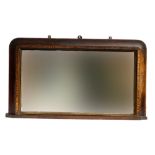 A parquetry over mantel mirror, 85x48cm