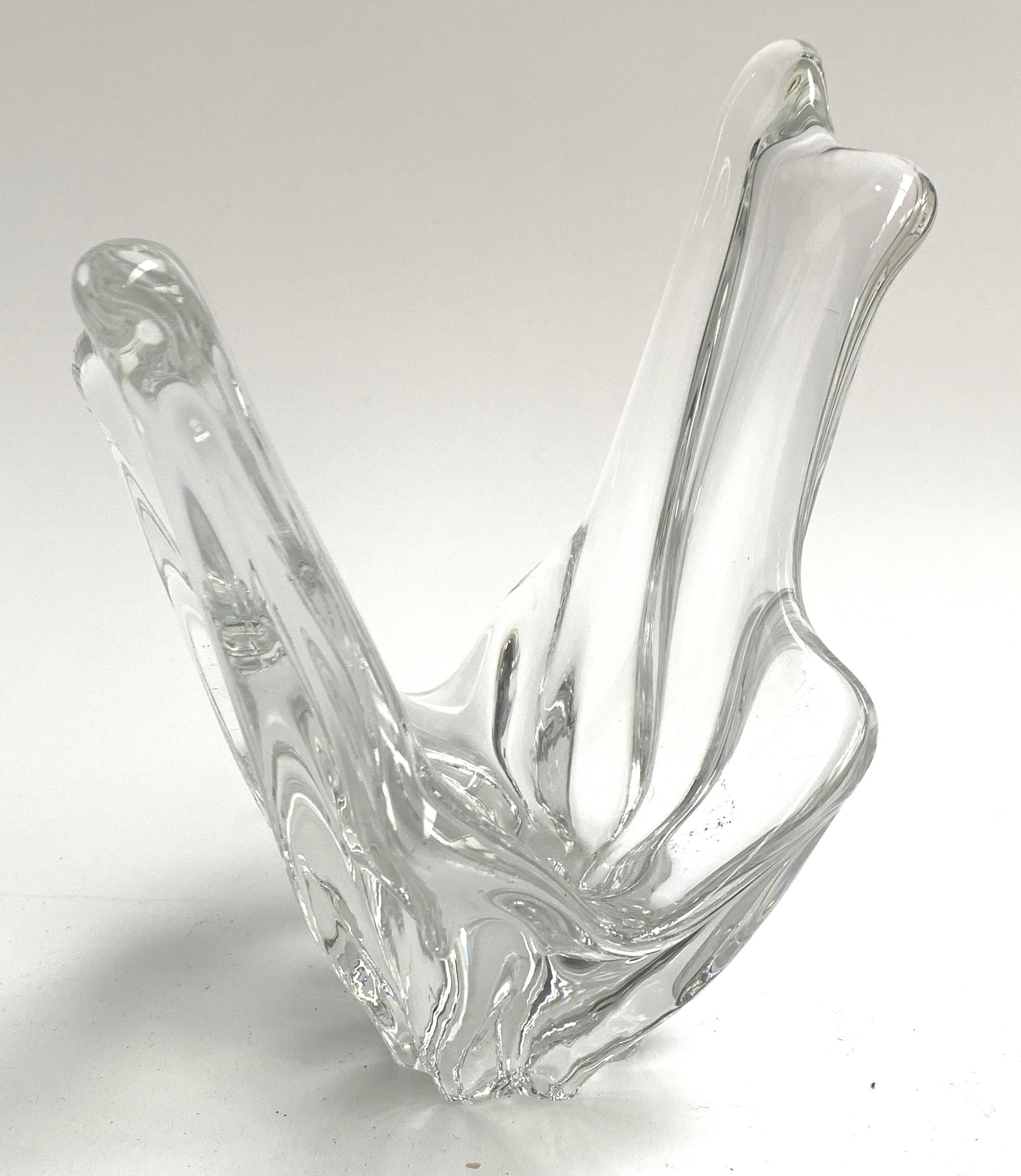 A Baccarat art glass sculpture in the form of a splash, 18.5cmH - Image 2 of 2