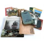 Railway and Steam interest: A small box of railway books and ephemera