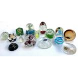 A quantity of paperweights to include Langham, Royal Doulton, Caithness, Foenician Malta glass,
