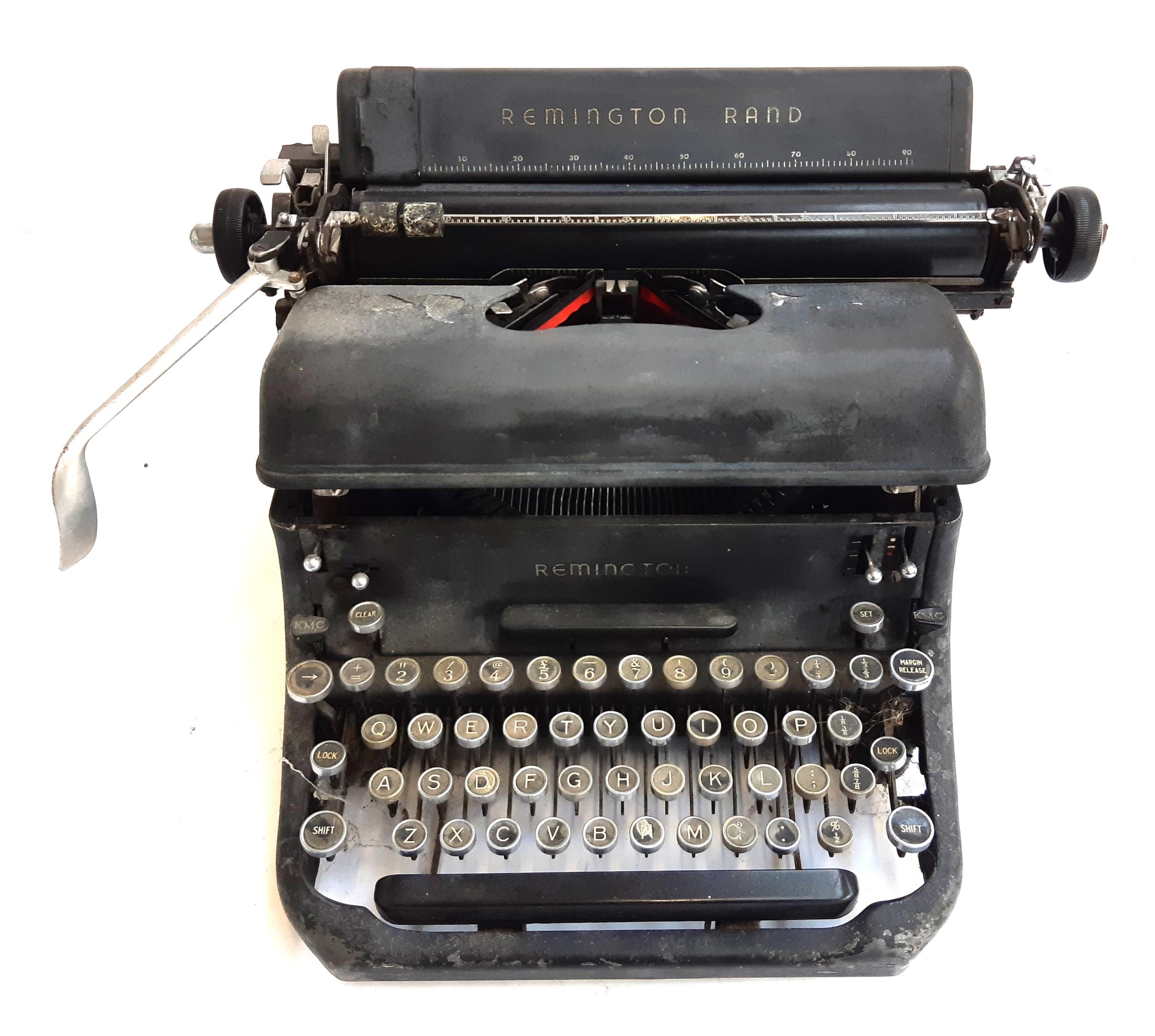 A Remington Rand typewriter