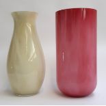 Two large glass vases, each approx. 50cmH