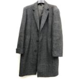A Maenson wool overcoat with check lining, tailored for John Lewis, size 40