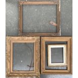 Four gilt gesso picture frames, internal dimensions 45x33cm, 24x19cm, 44x34cm, 45x54cm
