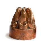 A Victorian Benham & Froud copper jelly mould, shape no. 486, 10cmD