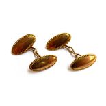 A pair of 9ct gold cufflinks, 5.1g