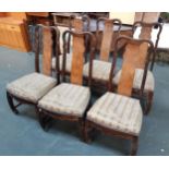 A set of six splatback dining chairs