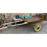 A Bradford or Gypsy Spinner cart with painted chassis