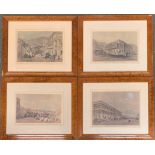 Hong Kong interest, four colour prints depicting 19th century Hong Kong, each approx. 26x36cm