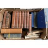 A mixed box of books to include works of Shakespeare (Henry Irving edition), 8 vols, Gleig's life of