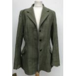 A Caldene single breasted ladies hacking jacket with 3 fox mask buttons, size 38R (af)
