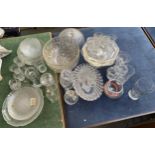 A mixed lot of cut glass items