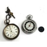 A 935 silver key wind pocket watch, the dial signed JN Masters, Watchmakers Rye, together with an