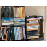 Two boxes of Penguin paperbacks to include Greek literature, D H Lawrence, Somerset Maugham, Henry